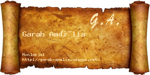 Garab Amália névjegykártya